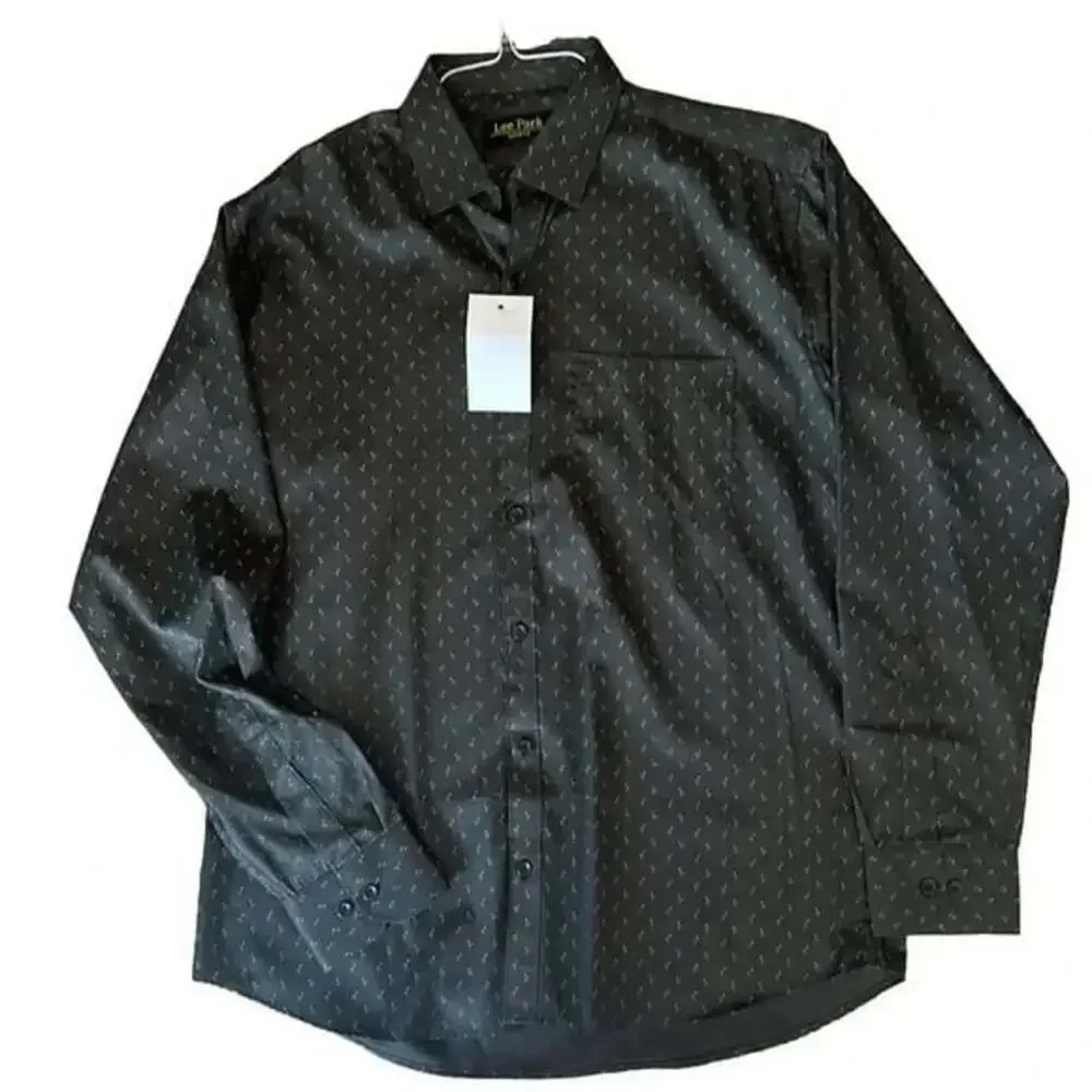 NWT Lee Park Shirts Men’s Button Down Shirt Size L
